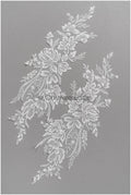romantischer Blumen-Spitzenaufnäher / Baumwollblumen Applikation / Hochzeitskleid Spitzenapplikation / Brautblumen Applikation// A22-279