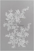 romantischer Magnolien Spitzenaufnäher / Baumwollblume Applikation / Hochzeitskleid Spitzenapplikation / Braut Magnolien Applikation// A22-280