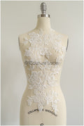 romantischer Magnolien Spitzenaufnäher / Baumwollblume Applikation / Hochzeitskleid Spitzenapplikation / Braut Magnolien Applikation// A22-280