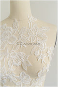 romantischer Magnolien Spitzenaufnäher / Baumwollblume Applikation / Hochzeitskleid Spitzenapplikation / Braut Magnolien Applikation// A22-280