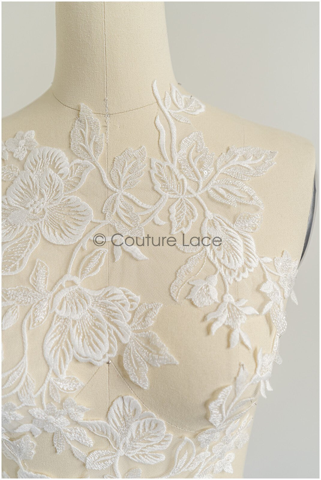 romantischer Magnolien Spitzenaufnäher / Baumwollblume Applikation / Hochzeitskleid Spitzenapplikation / Braut Magnolien Applikation// A22-280
