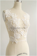 romantischer Magnolien Spitzenaufnäher / Baumwollblume Applikation / Hochzeitskleid Spitzenapplikation / Braut Magnolien Applikation// A22-271