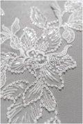 romantischer Perlen Spitzen Patch/ Rayon Blumen Applikation/ Hochzeitskleid SpitzenApplikation/ BrautBlume Applikation// A22-274