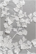 romantischer 3D Blumen SpitzenAufnäher / Baumwollblume Applikation / Hochzeitskleid Spitzenapplikation / Brautblumen Applikation// A22-275