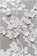 romantischer 3D Blumen SpitzenAufnäher / Baumwollblume Applikation / Hochzeitskleid Spitzenapplikation / Brautblumen Applikation// A22-275