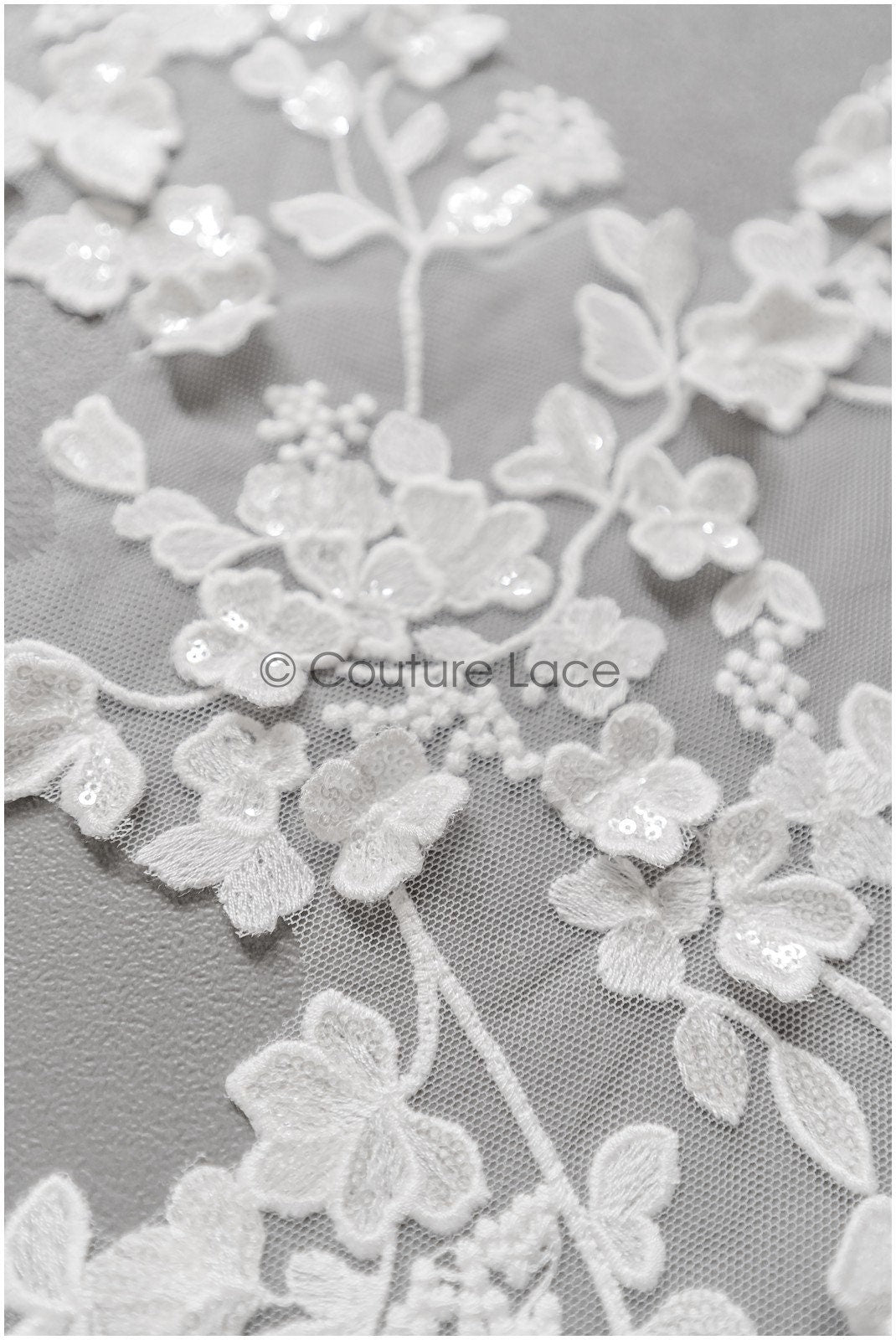 romantischer 3D Blumen SpitzenAufnäher / Baumwollblume Applikation / Hochzeitskleid Spitzenapplikation / Brautblumen Applikation// A22-275