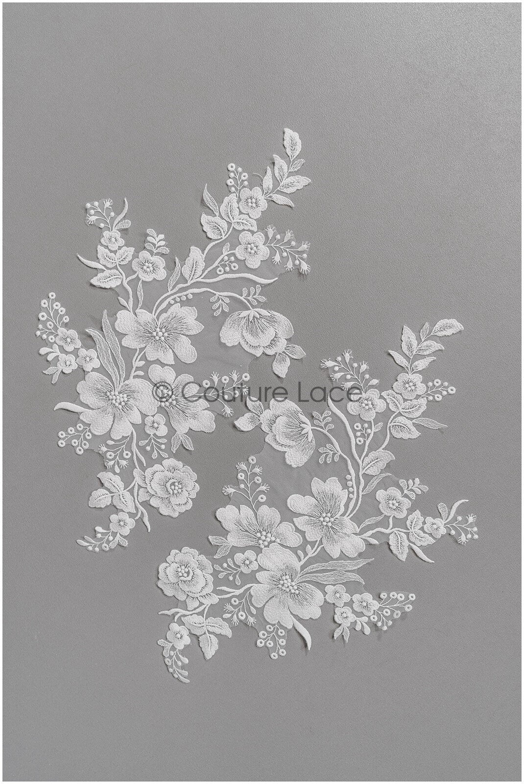 romantischer Wildblumen Spitzen Aufnäher / Wildblumen Applikation / Hochzeitskleid Spitzenapplikation / Braut Wildblumen Applikationen// A22-281