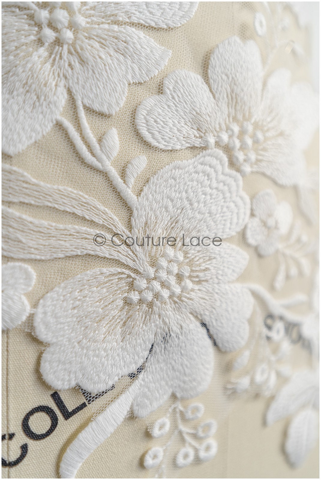romantischer Wildblumen Spitzen Aufnäher / Wildblumen Applikation / Hochzeitskleid Spitzenapplikation / Braut Wildblumen Applikationen// A22-281
