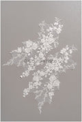 romantischer Blumen-Spitzenaufnäher/ Baumwollblumen Applikation/ Hochzeitskleid Spitzenapplikation/ Brautblumen Applikation// A22-260