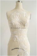romantischer Blumen-Spitzenaufnäher / Baumwollblumen Applikation / Hochzeitskleid Spitzenapplikation / Brautblumen Applikation// A22-261