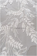 romantischer Blumen-Spitzenaufnäher / Baumwollblumen Applikation / Hochzeitskleid Spitzenapplikation / Brautblumen Applikation// A22-261