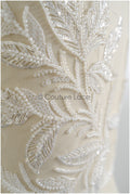 romantischer Blumen-Spitzenaufnäher / Baumwollblumen Applikation / Hochzeitskleid Spitzenapplikation / Brautblumen Applikation// A22-256