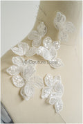 10pcs. Lace flowers for sewing/ 3D flower lace applique/ wedding dress lace applique/ bridal lace// A22-254