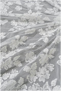 Beautiful lace fabric off-white/ floral tulle fabric/ couture lace fabric/ bridal lace// L22-439