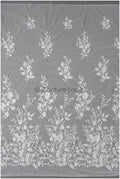 Wunderschöner floraler Spitzenstoff mit 3D Blumen/ Braut Couture Spitzenstoff mit Pailletten/ Brautspitze mit 3D Blumen// L22-441