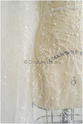 Perlen Spitzenstoff Off-White/ Couture Spitzenstoff/ Brautspitze/ Perlenspitze// L22-449