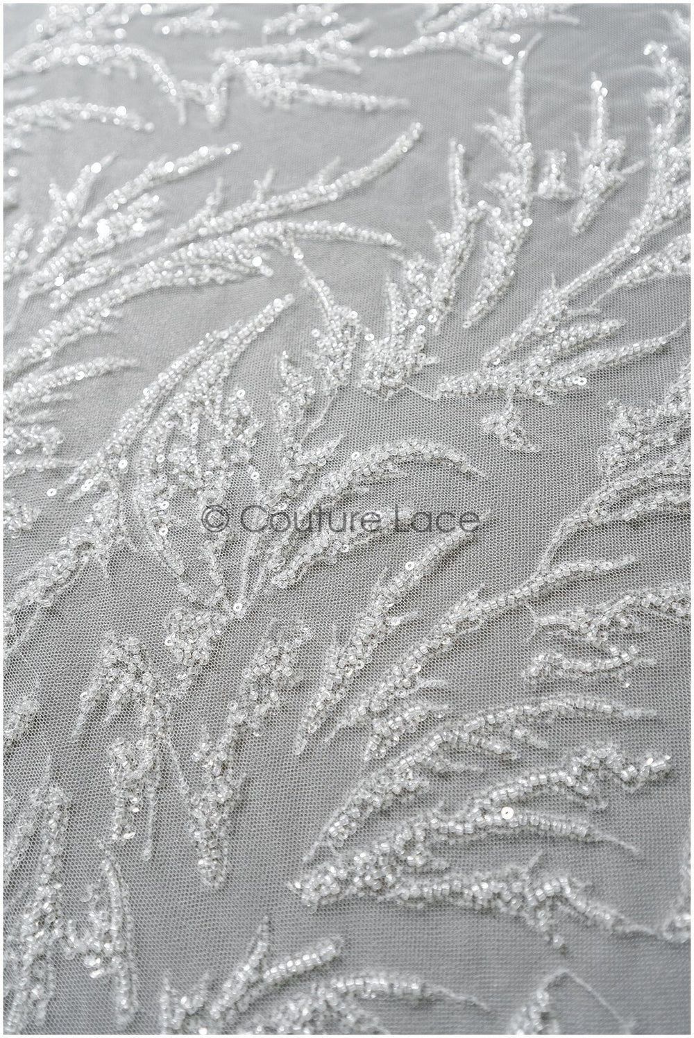 Perlen Braut Spitzenstoff Off-White/ Perlen Spitze Stoff/ Couture Spitzenstoff/ Brautspitze// L22-447