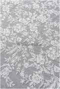 Floral lace fabric with pearls &amp; sequins/ Bridal lace off-white/ Bridal lace with pearl flowers// L22-457