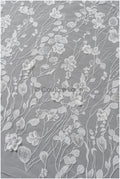 Wunderschöner 3D Blumen Spitzenstoff/ Braut Couture Spitzenstoff mit Perlen/ Brautspitze mit Ästen & Blättern// L22-463