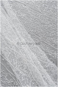 Beautiful pearl lace fabric with lines/ Couture lace fabric with pearls &amp; sequins/ Bridal lace// L22-459