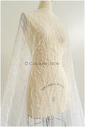 Beautiful pearl lace fabric with lines/ Couture lace fabric with pearls &amp; sequins/ Bridal lace off-white// L22-467