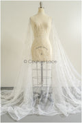 Perlen Spitzenstoff Off-White/ Couture Spitzenstoff mit Perlen & Pailletten/ Braut florale Spitze// L22-468