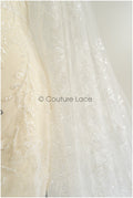 Perlen Spitzenstoff Off-White/ Couture Spitzenstoff mit Perlen & Pailletten/ Braut florale Spitze// L22-468