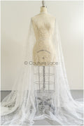 Beautiful pearl lace fabric with fine leaves/ Couture lace fabric with pearls &amp; sequins/ Bridal lace off-white// L22-469