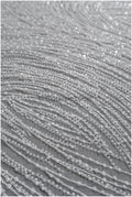 Heavy lace fabric with lines/ Couture lace fabric with beads &amp; sequins/ Couture lace fabric off-white// L22-472