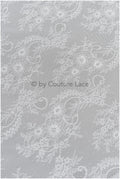 French floral lace/ bridal raschel lace/ French veil lace/ bridal chanitilly lace/ Edwardian lace fabric// L22-519
