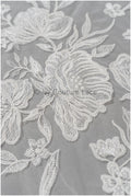 Romantischer Braut Spitzenstoff/ Blumen Spitze Off-White/ floraler Couture Spitzenstoff/ bestickte Spitze// L22-497