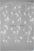Perlen Braut Spitzenstoff Off-Whtie/ schwere Perlenspitze/ Couture Spitzenstoff/ Couture Brautspitze Stoff// L22-477