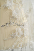 Perlen Braut Spitzenstoff Off-Whtie/ schwere Perlenspitze/ Couture Spitzenstoff/ Couture Brautspitze Stoff// L22-477