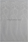 Perlen Spitzenstoff Off-White Silber/ Couture Spitzenstoff mit Perlen/ Braut Spitzenstoff/ Spitze für Brautkleid// L22-496