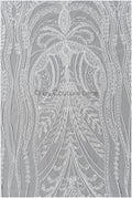 Glitzerperlen Spitzenstoff mit Linien/ Couture Spitzenstoff mit Perlen/ Pallas Couture Spitzenstoff/ Brautspitze// L22-504