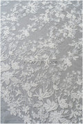 Wildflower lace fabric off-white/ Bridal couture lace fabric with pearls &amp; sequins/ Bridal lace with branches &amp; leaves// L22-485