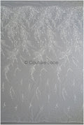 Beaded lace fabric with small leaves/ Couture lace fabric with beads and sequins/ L22-487-REST-1.3YDS