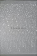Wunderschöner Spitzenstoff mit Linien/ Couture Spitzenstoff mit Perlen & Pailletten/ Brautspitze mit Ästen & Linien// L22-461