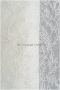 Beautiful pearl lace fabric with fine leaves/ Couture lace fabric with pearls &amp; sequins/ Bridal lace off-white// L22-469