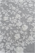Wunderschöner 3D Blumen Spitzenstoff/ Braut Couture Spitzenstoff Off-White/ 3D Brautspitze mit Perlen/ Brautspitze// L22-471