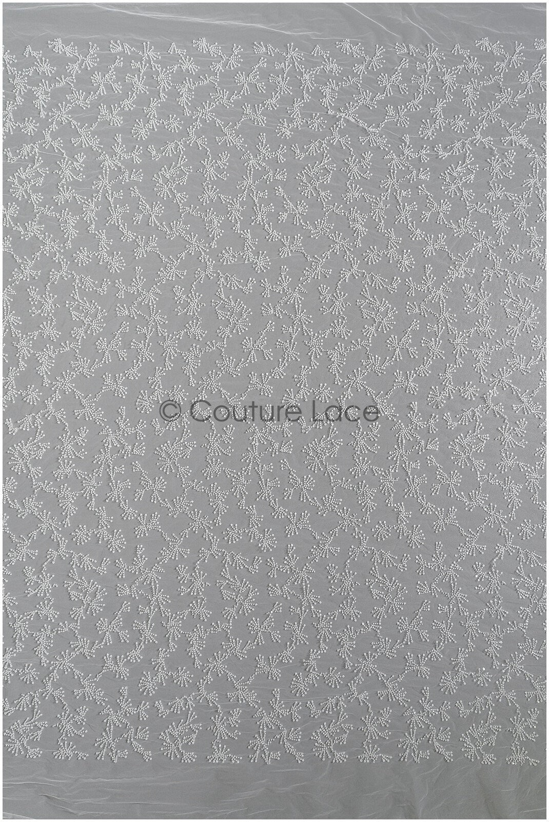 Beautiful pearl lace fabric/ Couture lace fabric with pearls &amp; sequins/ Bridal lace off-white// L22-474