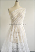 French floral lace/ bridal raschel lace/ French veil lace/ bridal chanitilly lace/ Edwardian lace fabric// L22-519