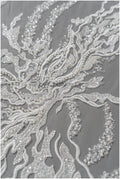 Heavy lace fabric with lines/ Couture lace fabric with beads &amp; sequins/ Couture lace fabric/ Bridal lace// L22-491