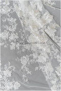 1.3yds/ 1.2m - Romantic bridal lace fabric/ floral couture lace fabric / L22-269B-REST-1.2Yds