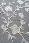 Schwerer Spitzenstoff mit Linien/ Couture Spitzenstoff mit Perlen & Pailletten/ Couture Braut Spitzenstoff/ Brautspitze// L22-494