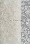 Schwerer Spitzenstoff mit Linien/ Couture Spitzenstoff mit Perlen & Pailletten/ Couture Braut Spitzenstoff/ Brautspitze// L22-494