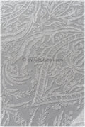 Schwerer Braut Spitzenstoff mit verschnörkelten Muster/ Perlenspitze Off-White/ Couture Spitzenstoff/ Brautspitze// L22-495