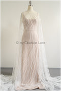 1.5yds Glitter Beaded Lace Fabric with Lines/ Couture Lace Fabric with Beads/ Couture Lace Fabric Off-White// L22-499 (Copy)
