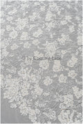 Schwerer Perlen Spitzenstoff Off-White/ Couture Spitzenstoff mit Blumen/ Braut Designer Spitze// L22-505