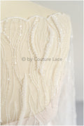 Perlen Spitze Stoff/ Couture Spitze Stoff/ Braut Spitze Stoff/ Perlen Perlen Spitze/ Perlen Welle Spitze // L22-500